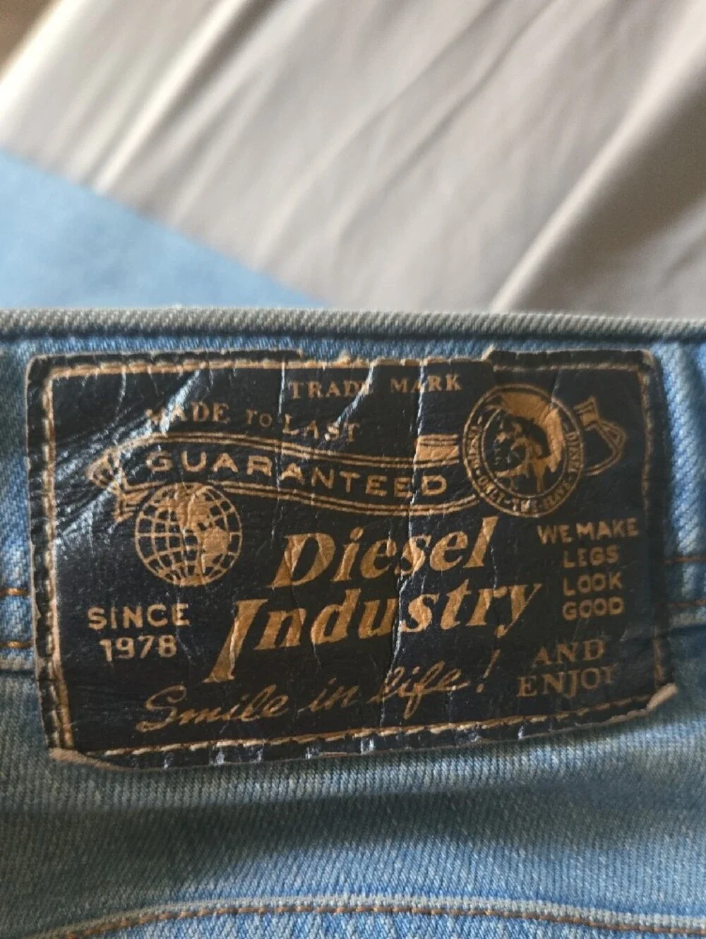 Light Blue Slim Men’s Jeans - Diesel Industry 32/32